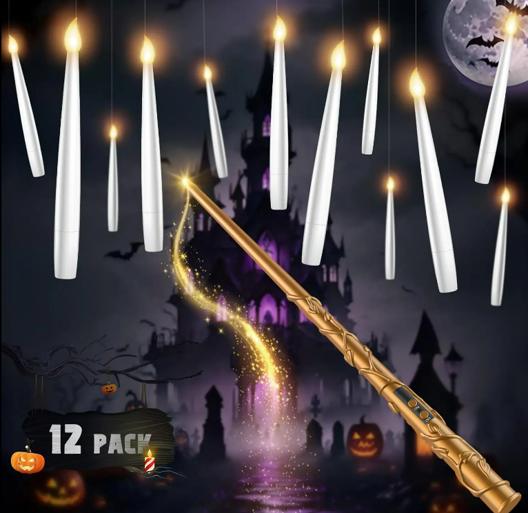 Halloween Decoration Floating LED Candles 12Pcs.